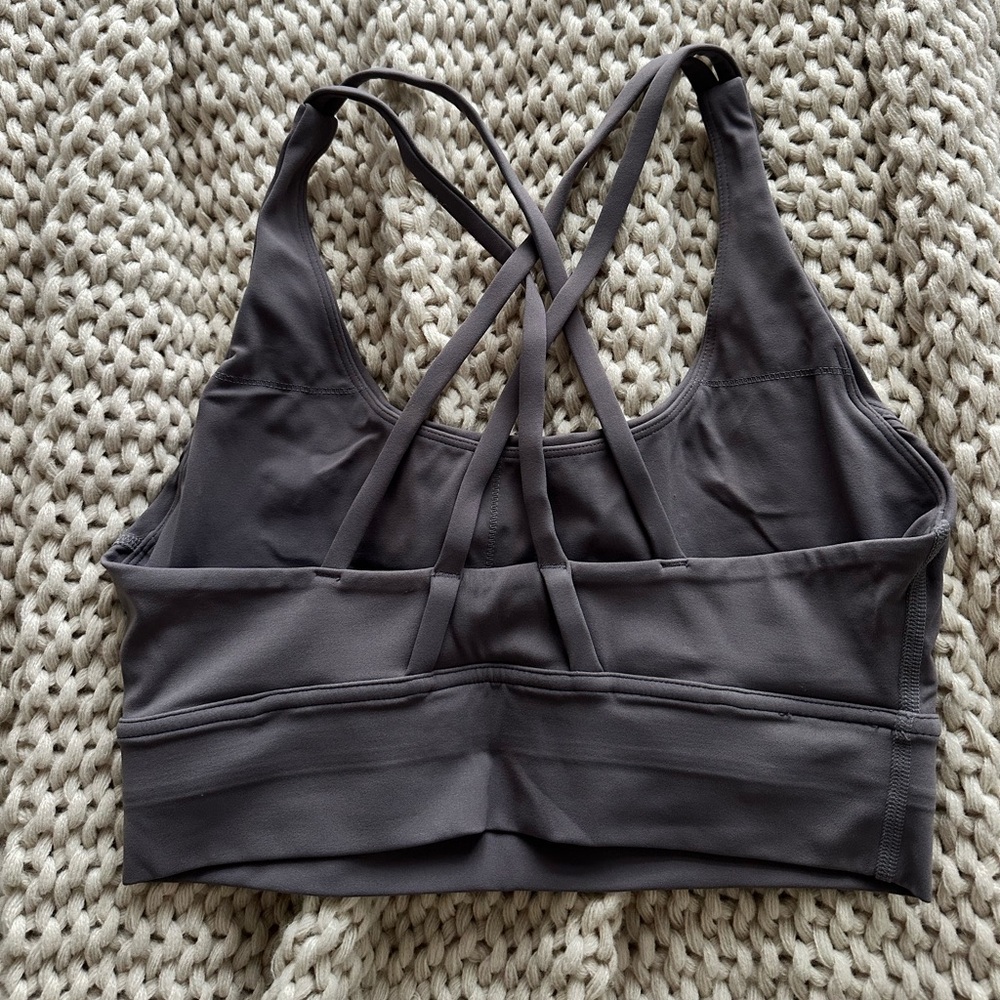 Grey sports bra